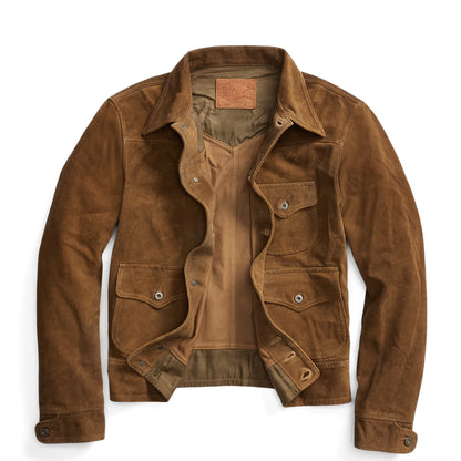 RRL By Ralph Lauren Roughout Suede Jacket Brown