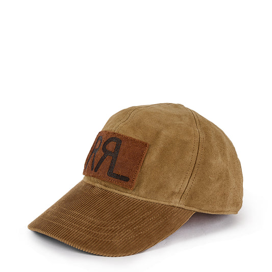 RRL By Ralph Lauren Roughout Suede Trucker Cap Tan - The Sporting Lodge