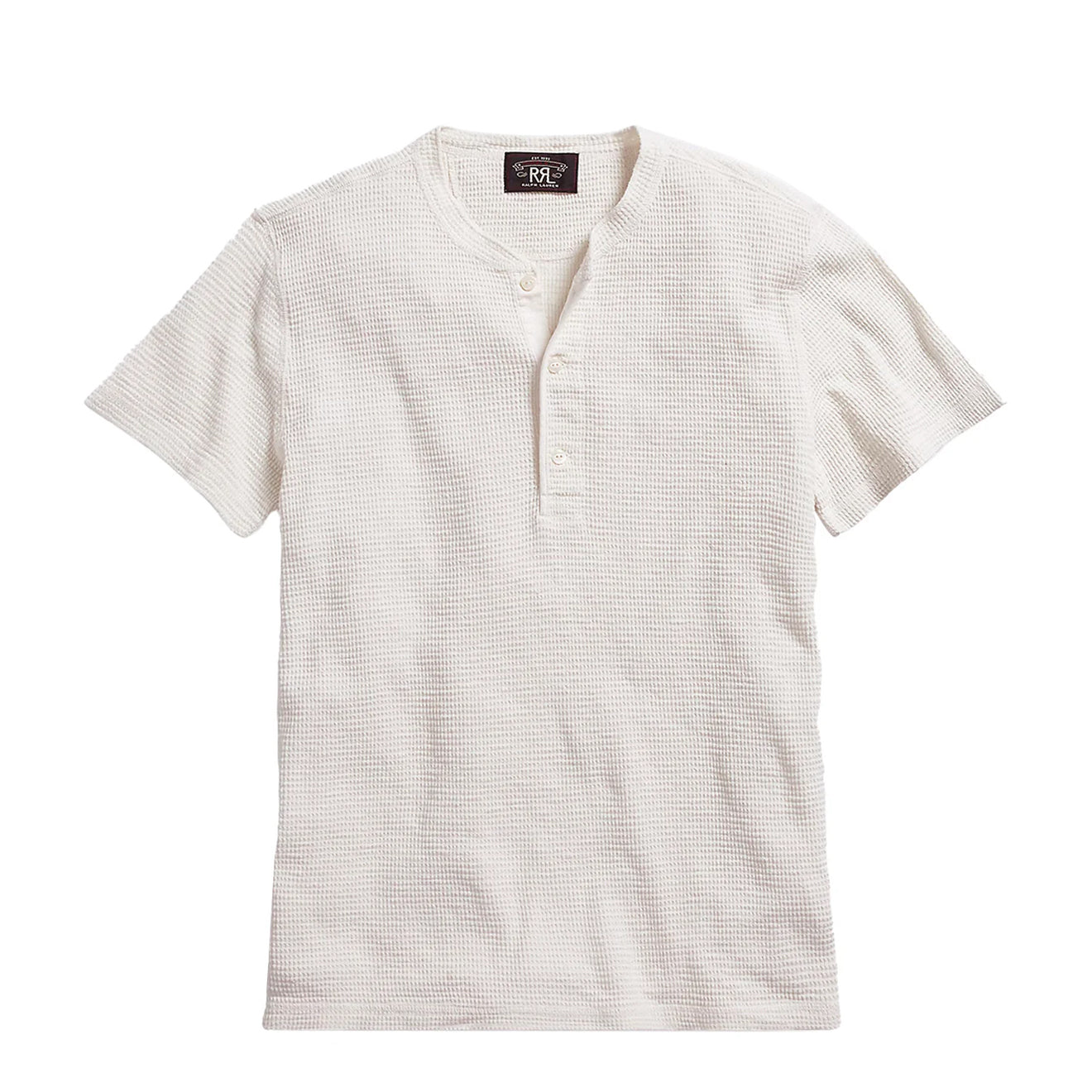 RRL By Ralph Lauren S/S Henley Short Sleeve Knit Paper White - The Sporting Lodge