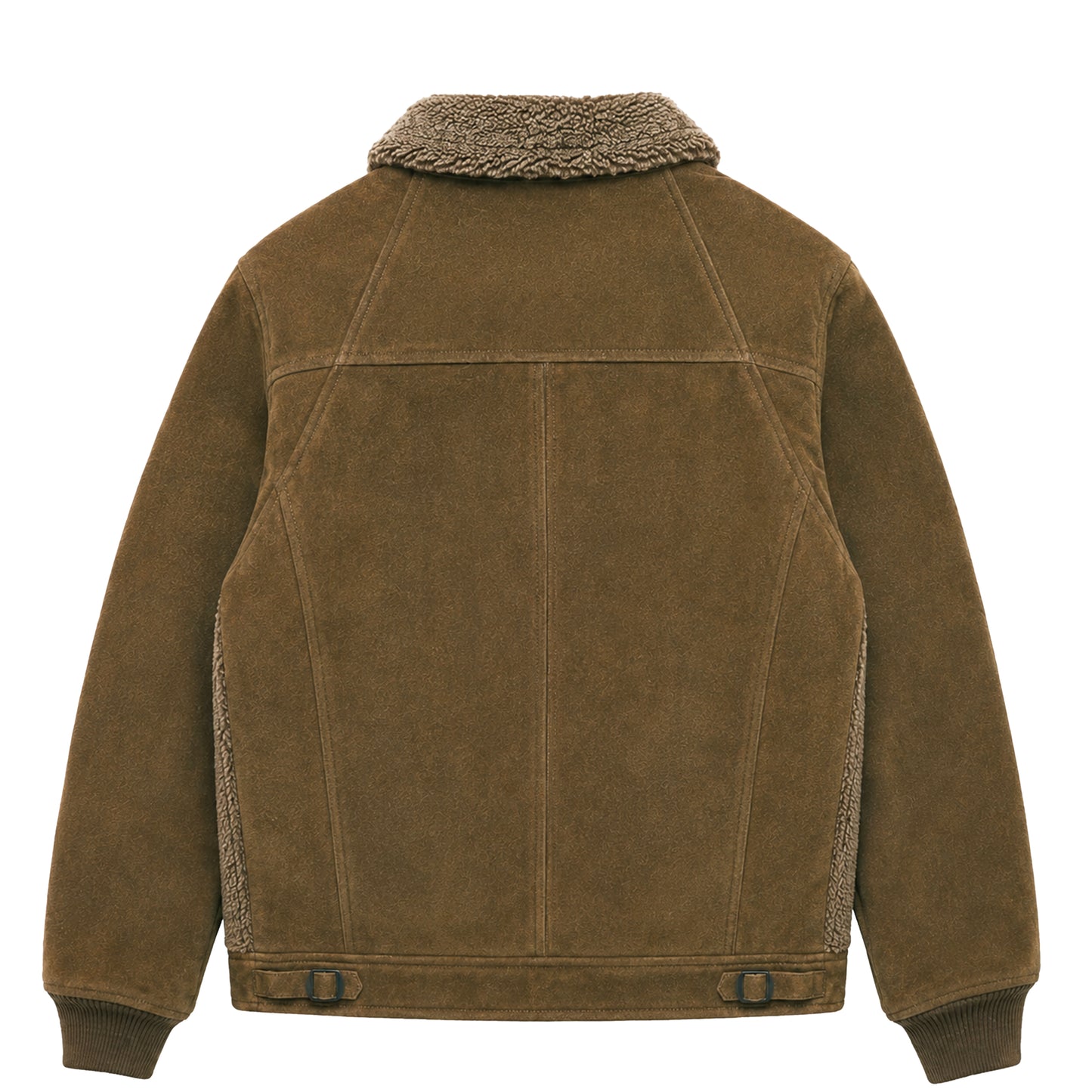 RRL By Ralph Lauren Shearling-Panelled Roughout Suede Jacket Vintage Brown