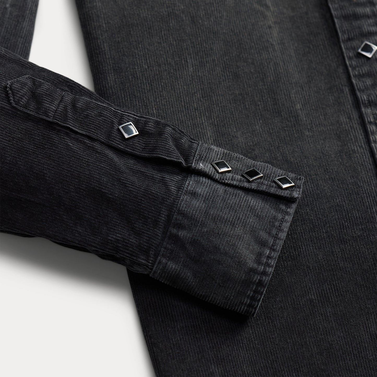 RRL By Ralph Lauren Slim Fit Corduroy Western Shirt Black