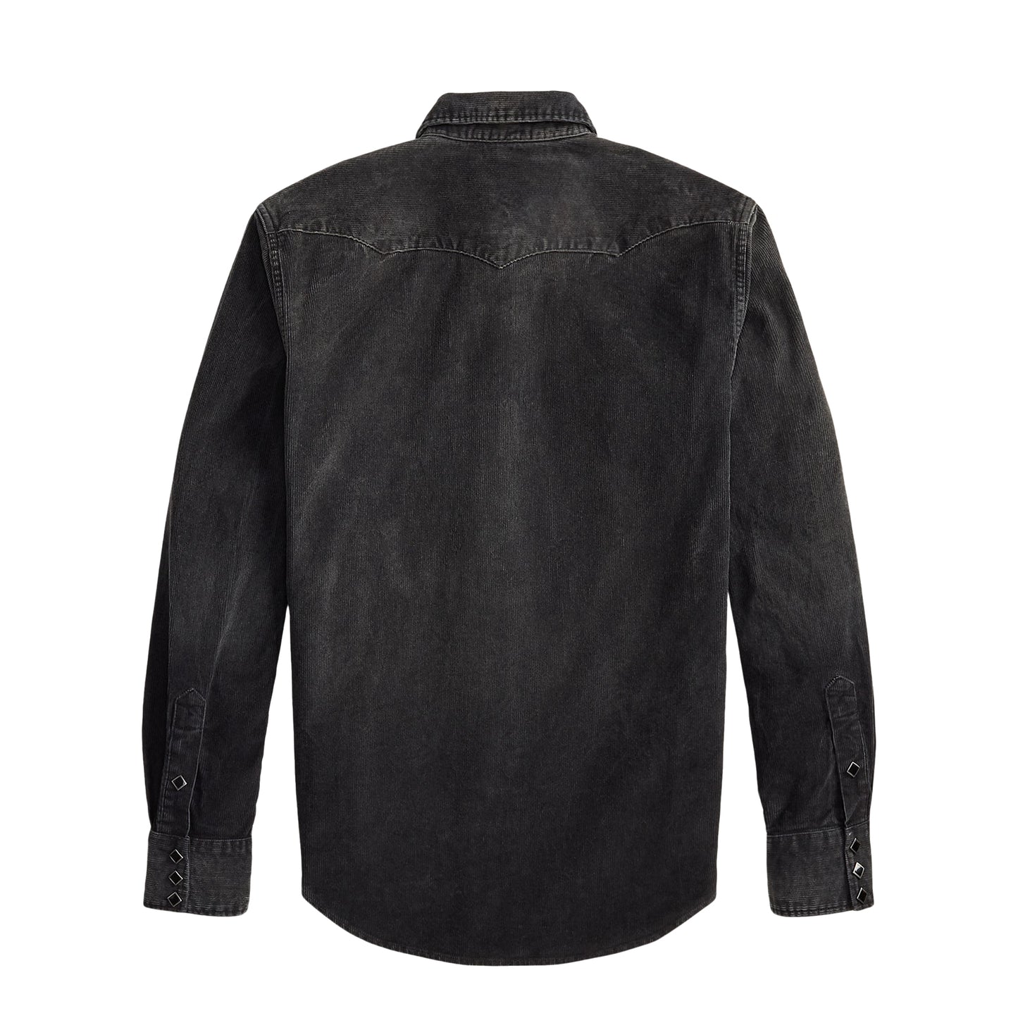 RRL By Ralph Lauren Slim Fit Corduroy Western Shirt Black