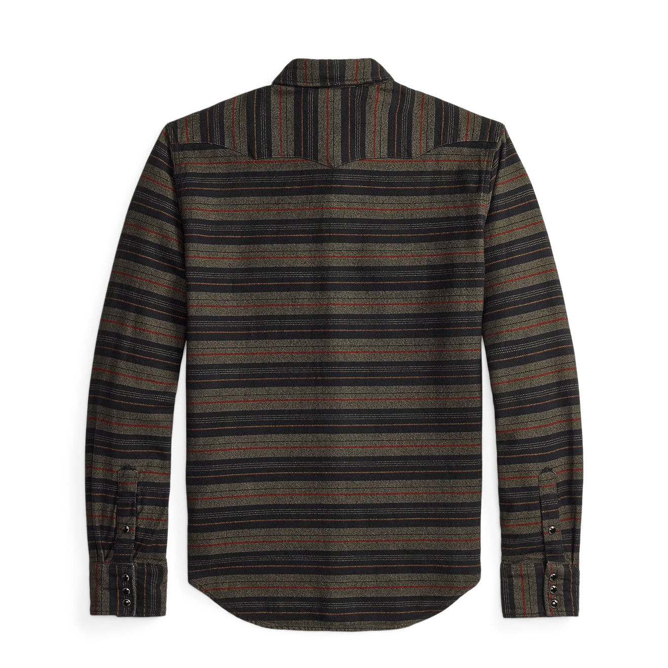 RRL By Ralph Lauren Slim Fit Plaid Twill Western Shirt Dark Navy Multi - The Sporting Lodge