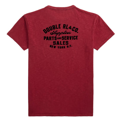 RRL By Ralph Lauren Slub Jersey Graphic T-Shirt Burgundy - The Sporting Lodge