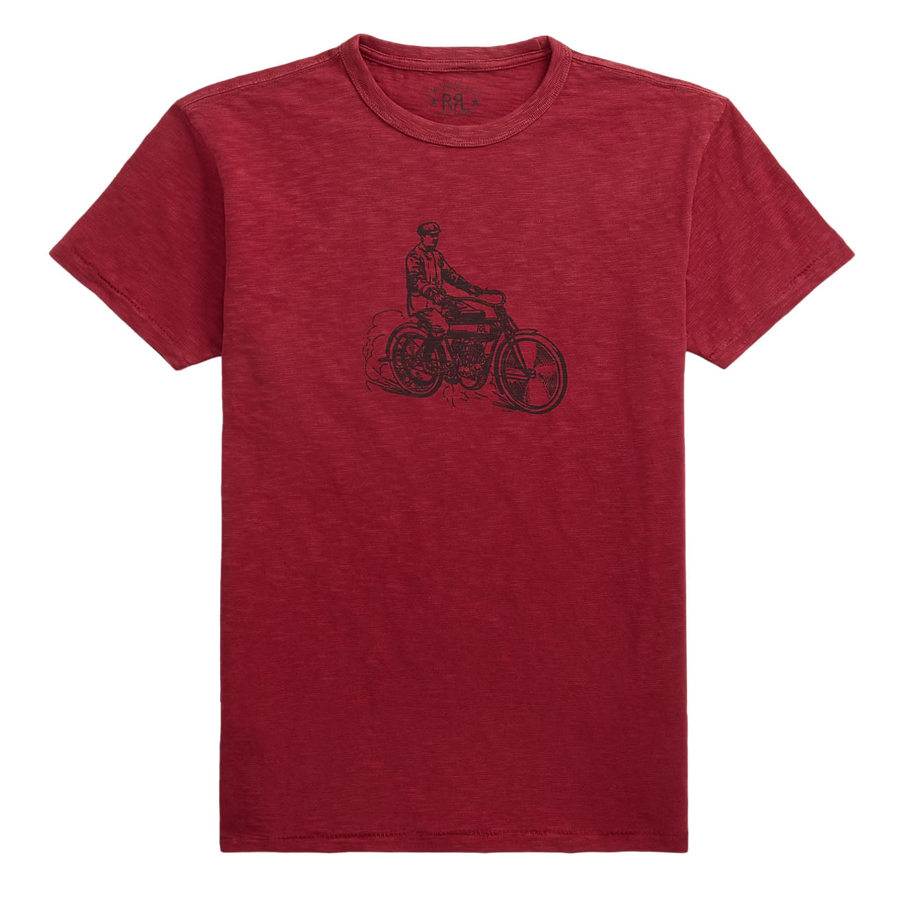 RRL By Ralph Lauren Slub Jersey Graphic T-Shirt Burgundy - The Sporting Lodge