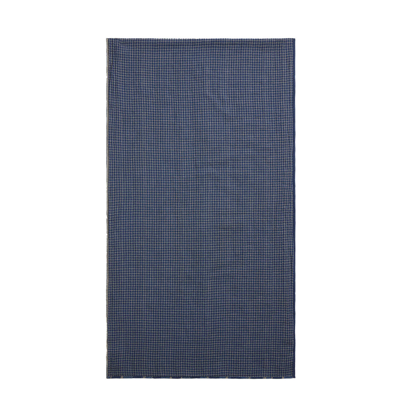 RRL By Ralph Lauren Striped Double Faced Cotton Scarf Indigo Multi Stripe / Plaid