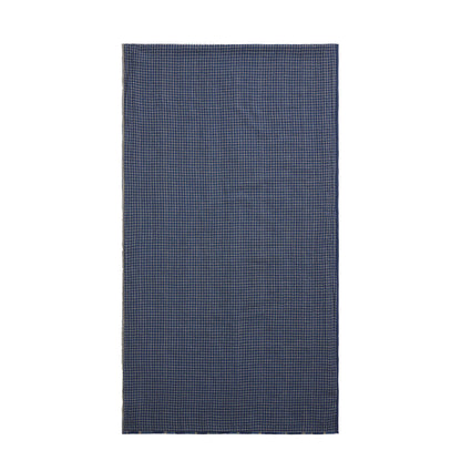 RRL By Ralph Lauren Striped Double Faced Cotton Scarf Indigo Multi Stripe / Plaid