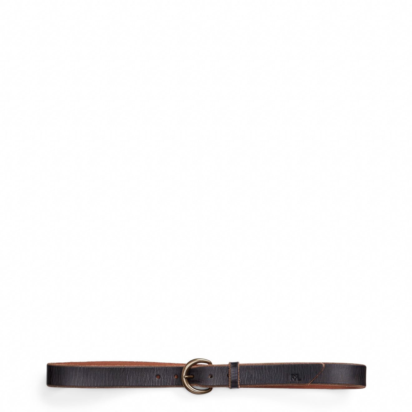 RRL By Ralph Lauren Tumbled Leather Belt Brown - The Sporting Lodge