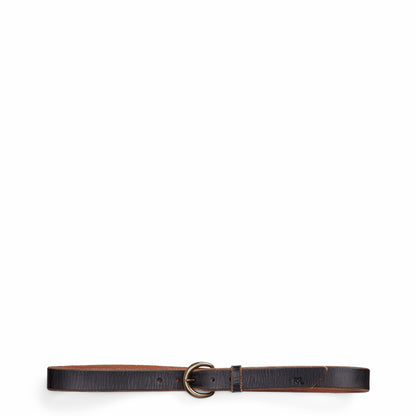 RRL By Ralph Lauren Tumbled Leather Belt Brown - The Sporting Lodge
