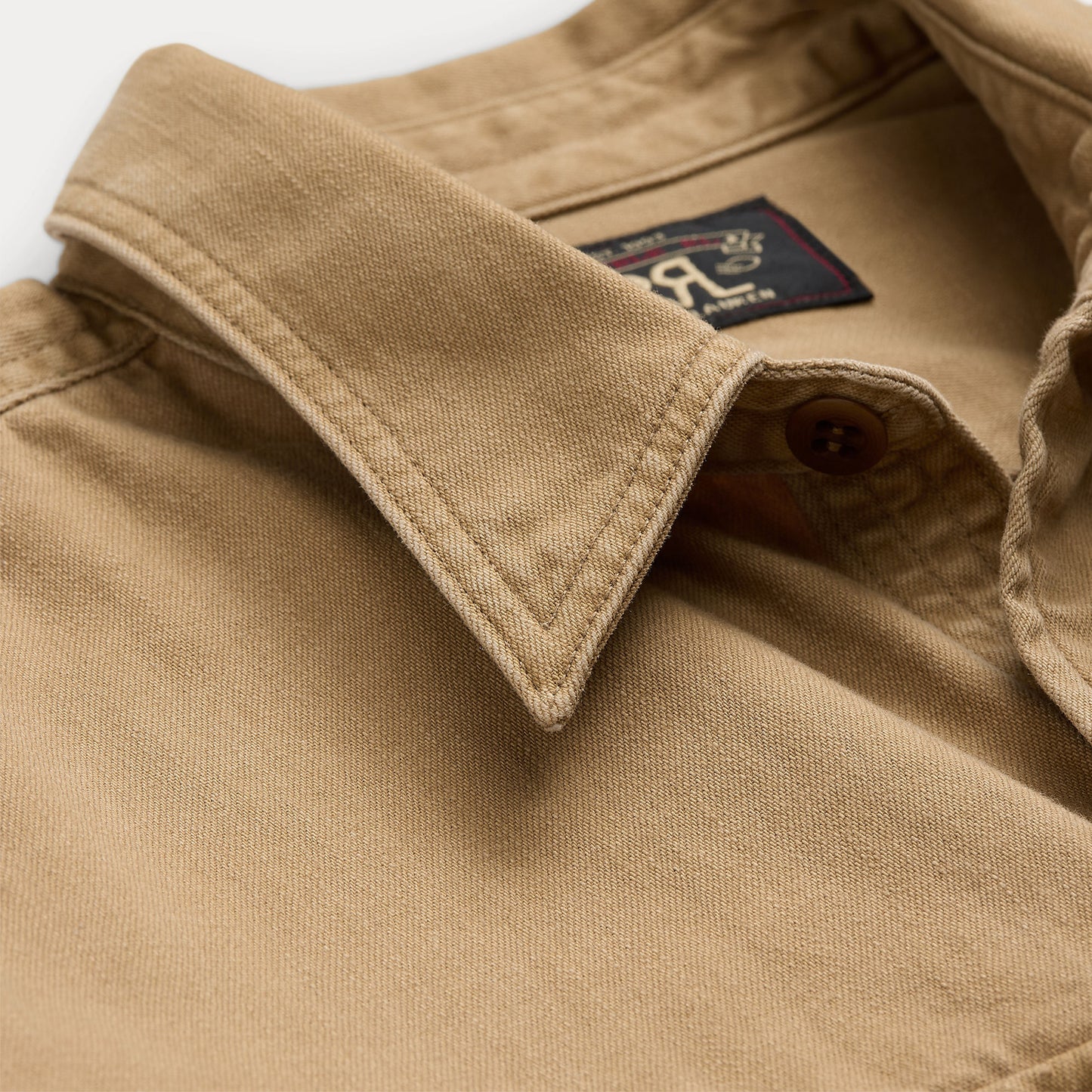 RRL By Ralph Lauren Twill Officer's Workshirt Faded Tan