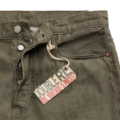 RRL By Ralph Lauren Vintage 5 Pocket Olive Selvedge Jean Olive Rinse