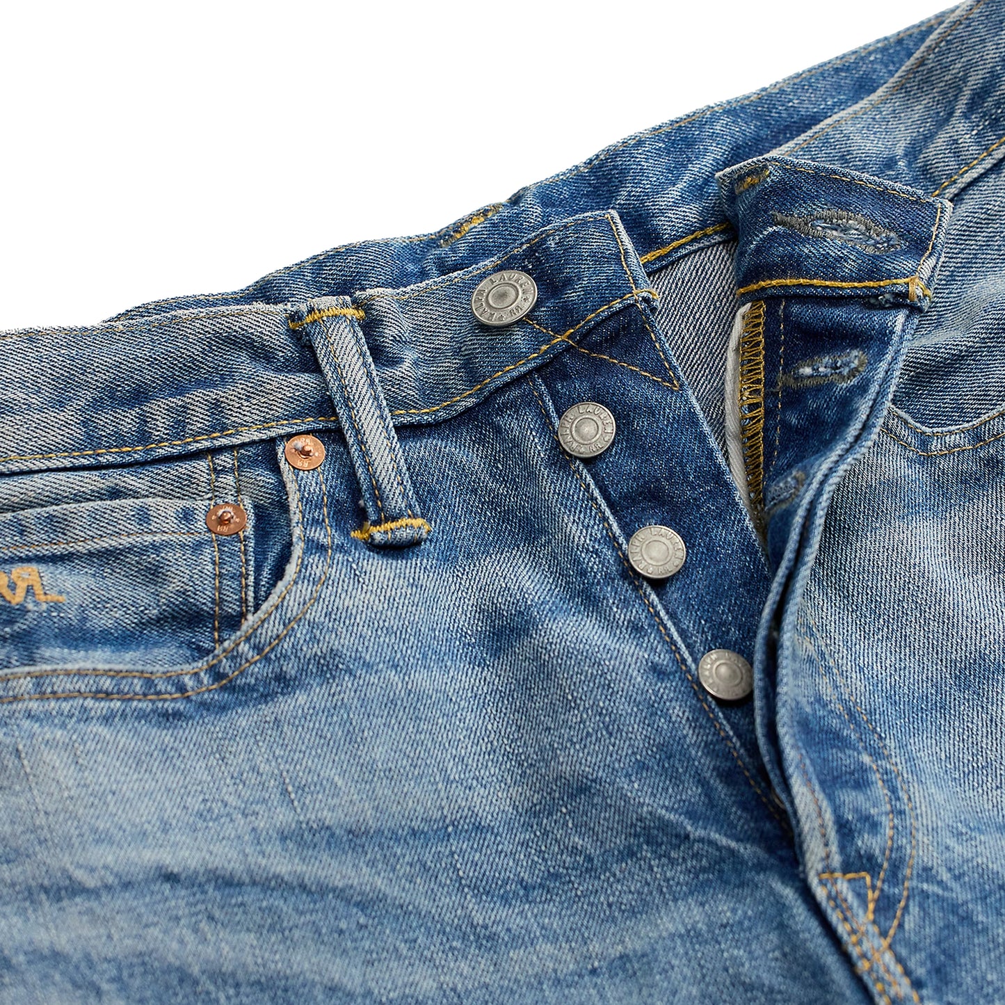 RRL By Ralph Lauren Vintage Wide Fit Cluney Jean Cluney Wash