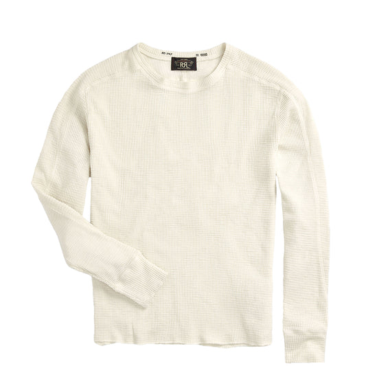 RRL By Ralph Lauren Waffle-Knit Crewneck Paper White