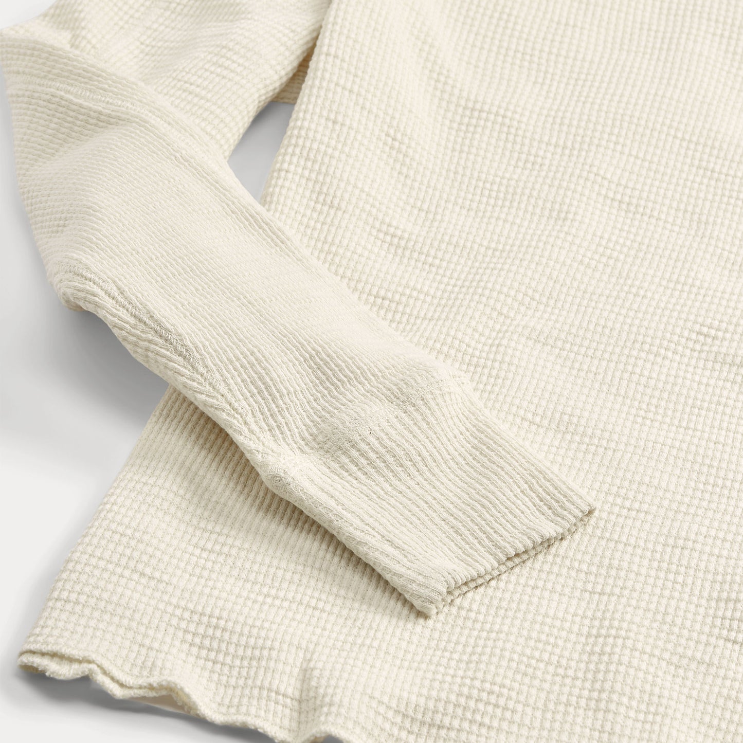 RRL By Ralph Lauren Waffle-Knit Crewneck Paper White