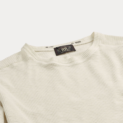 RRL By Ralph Lauren Waffle-Knit Crewneck Paper White