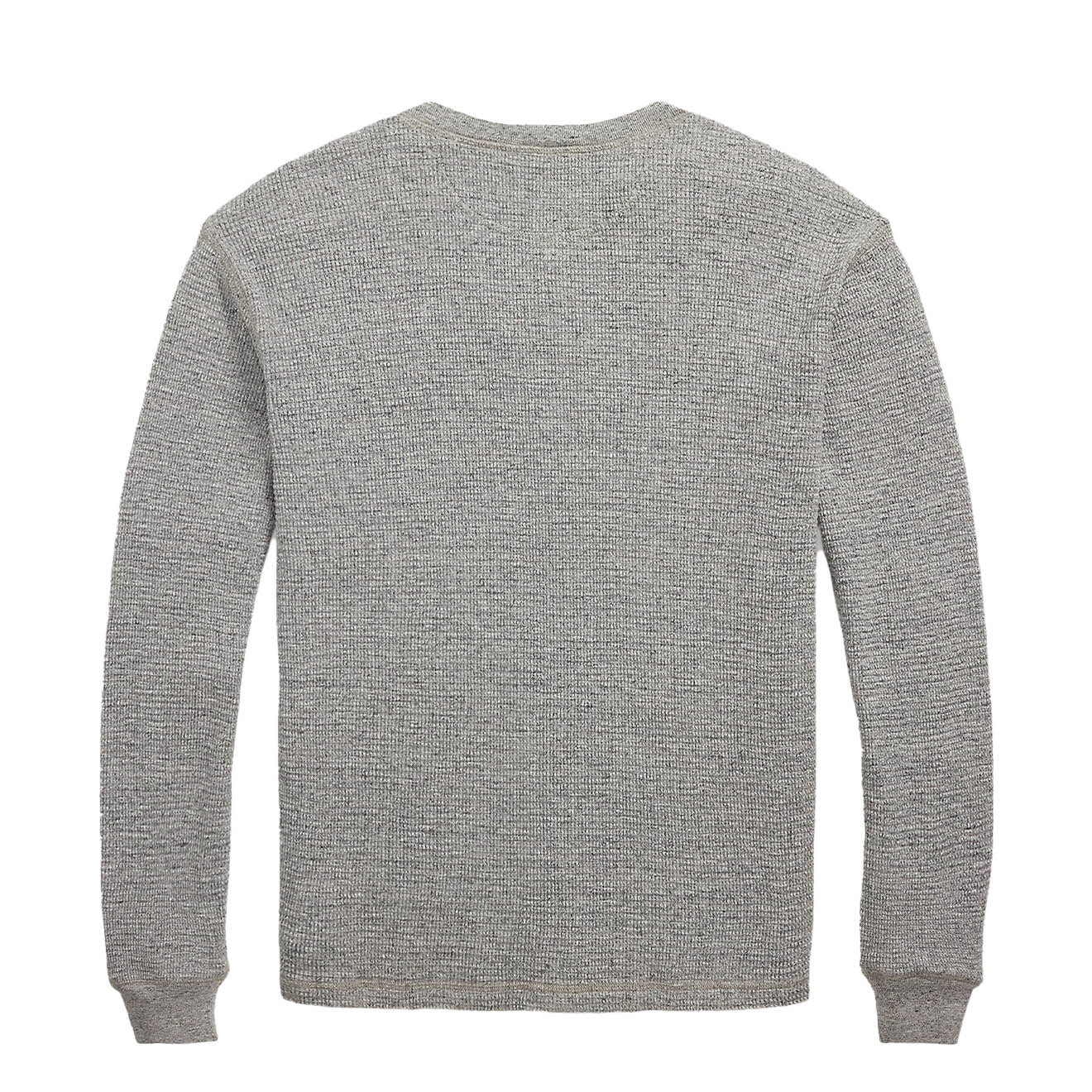 RRL グレー ヘンリーネック XL RRL By Ralph Lauren Waffle Knit Henley Long Sleeve Pullover Grey