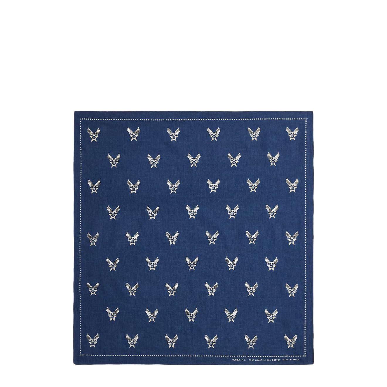 RRL By Ralph Lauren Winged-Logo Indigo Bandanna Indigo / Cream - The Sporting Lodge