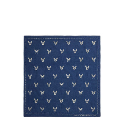 RRL By Ralph Lauren Winged-Logo Indigo Bandanna Indigo / Cream - The Sporting Lodge