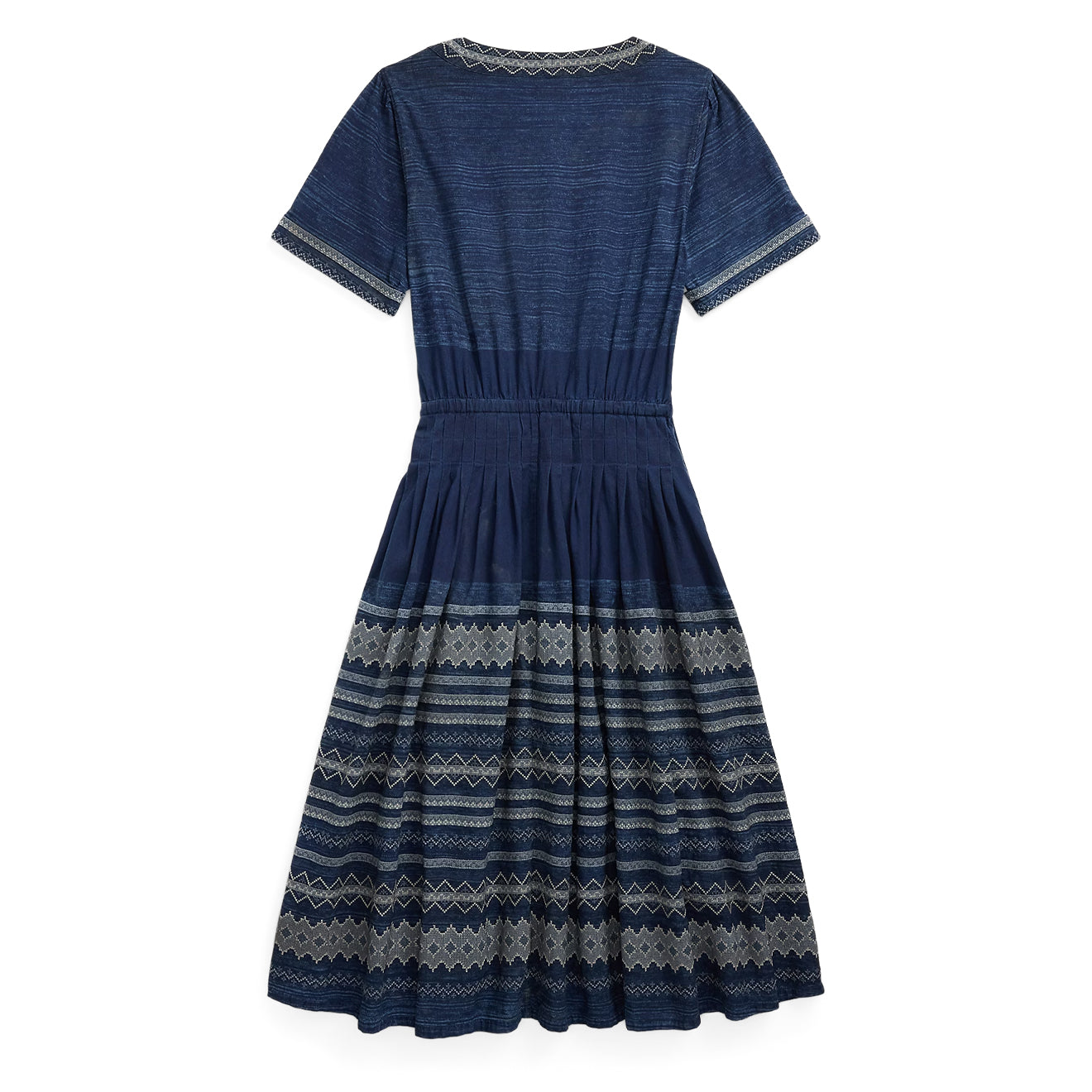 RRL By Ralph Lauren Womens Embroidered Indigo Cotton Dress Indigo / Multi