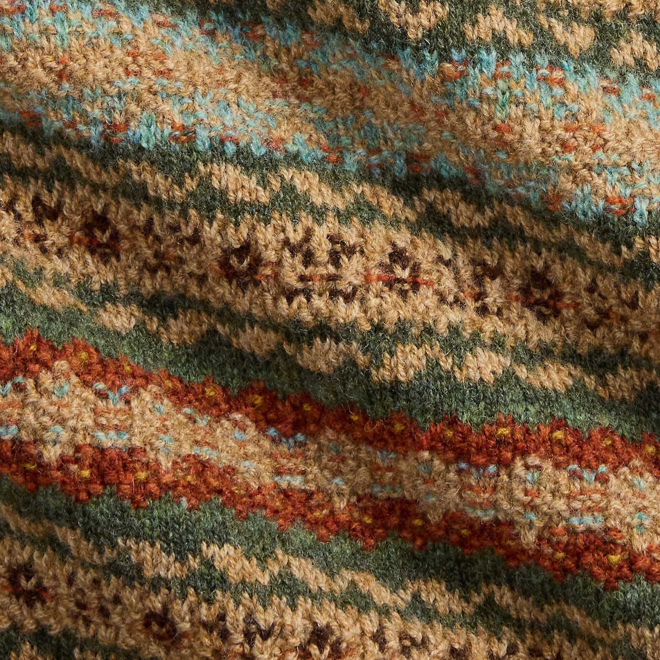 RRL By Ralph Lauren Womens Fair Isle Wool Jacquard Sweater Tan / Multi - The Sporting Lodge