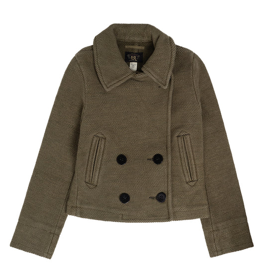 RRL By Ralph Lauren Womens Harriet Pea Unlined Coat Vintage Olive - The Sporting Lodge