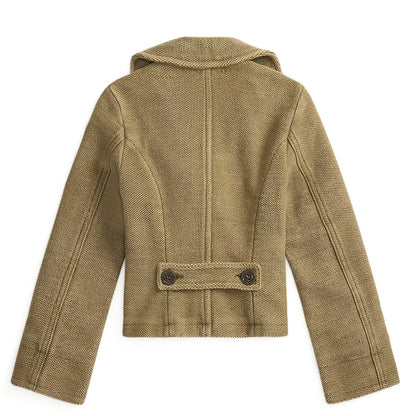 RRL By Ralph Lauren Womens Harriet Pea Unlined Coat Vintage Olive