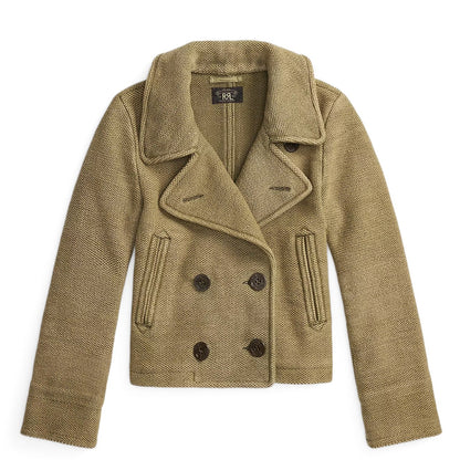 RRL By Ralph Lauren Womens Harriet Pea Unlined Coat Vintage Olive