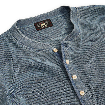 RRL By Ralph Lauren Womens Henley Long Sleeve Pullover Medium Indigo - The Sporting Lodge