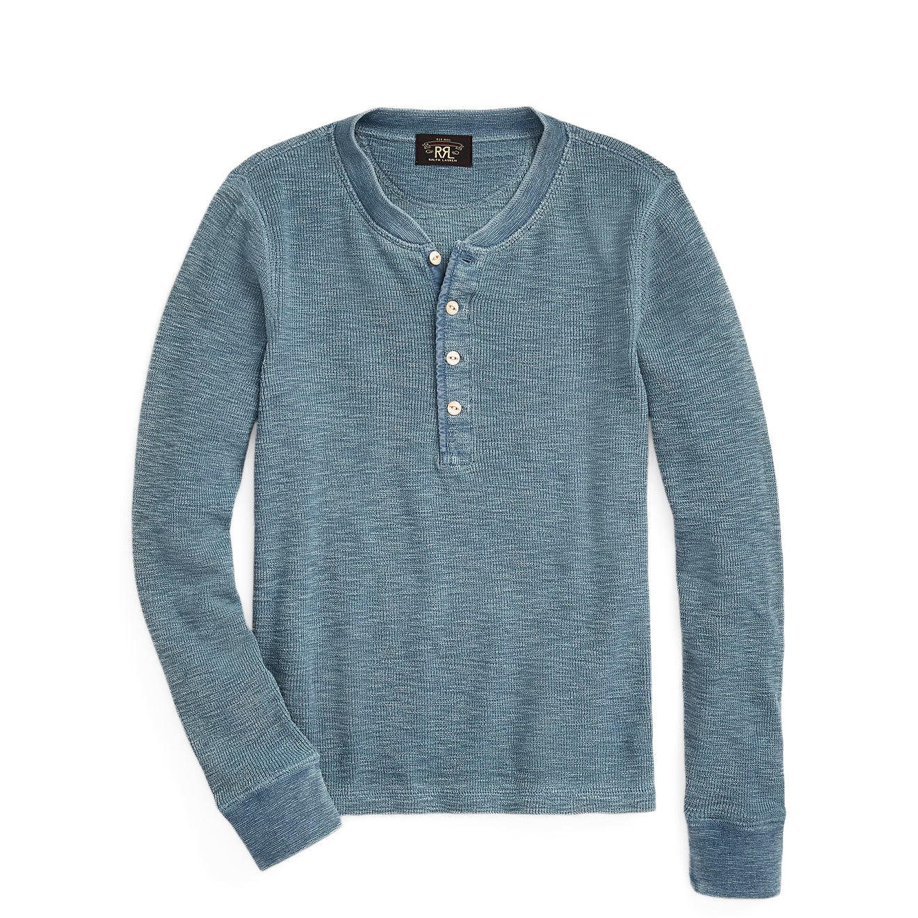 RRL By Ralph Lauren Womens Henley Long Sleeve Pullover Medium Indigo - The Sporting Lodge