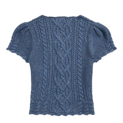 RRL By Ralph Lauren Womens Linen Blend Cable Knit Top Medium Blue - The Sporting Lodge
