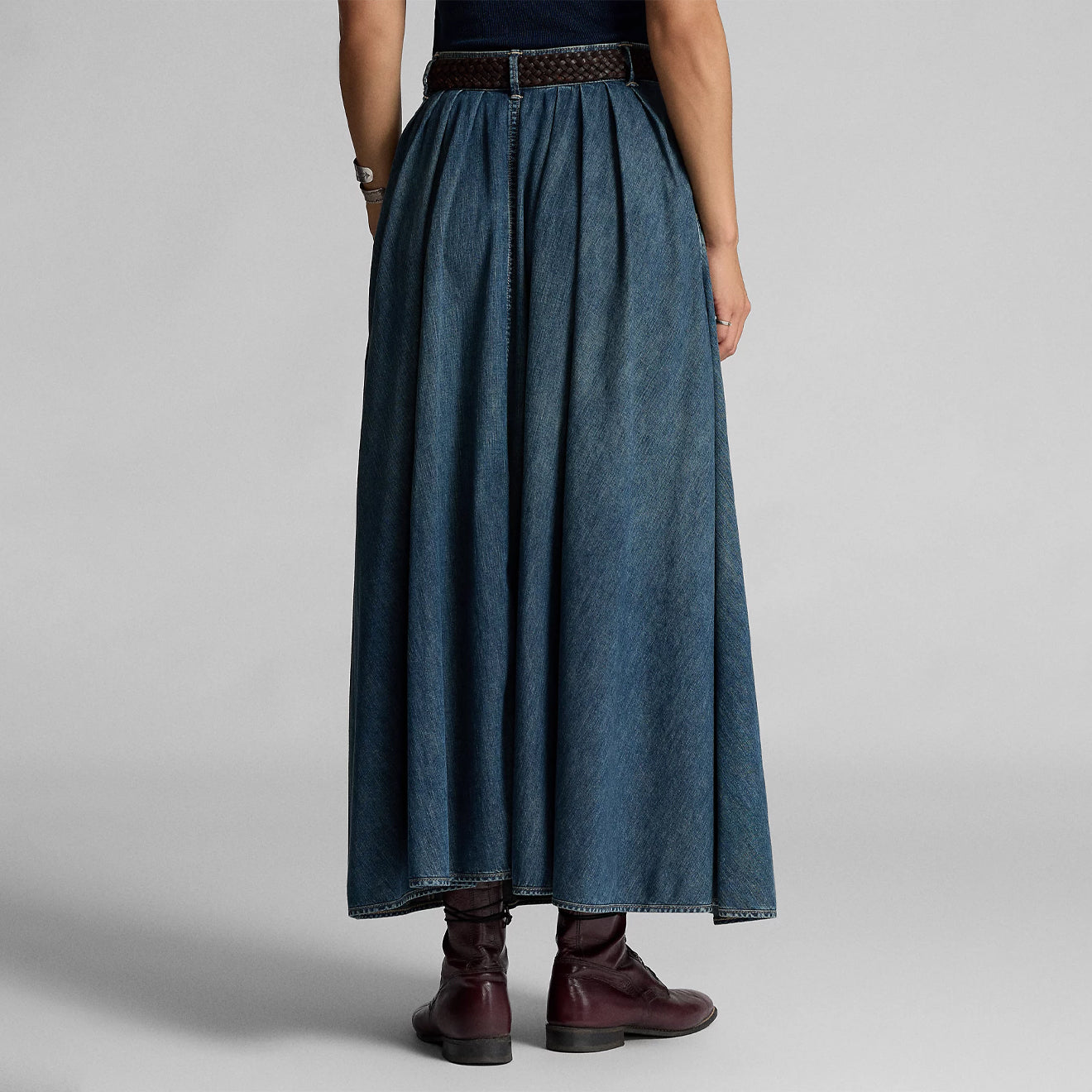 RRL By Ralph Lauren Womens Louisa Skirt Mid A Line Medium Indigo - The Sporting Lodge