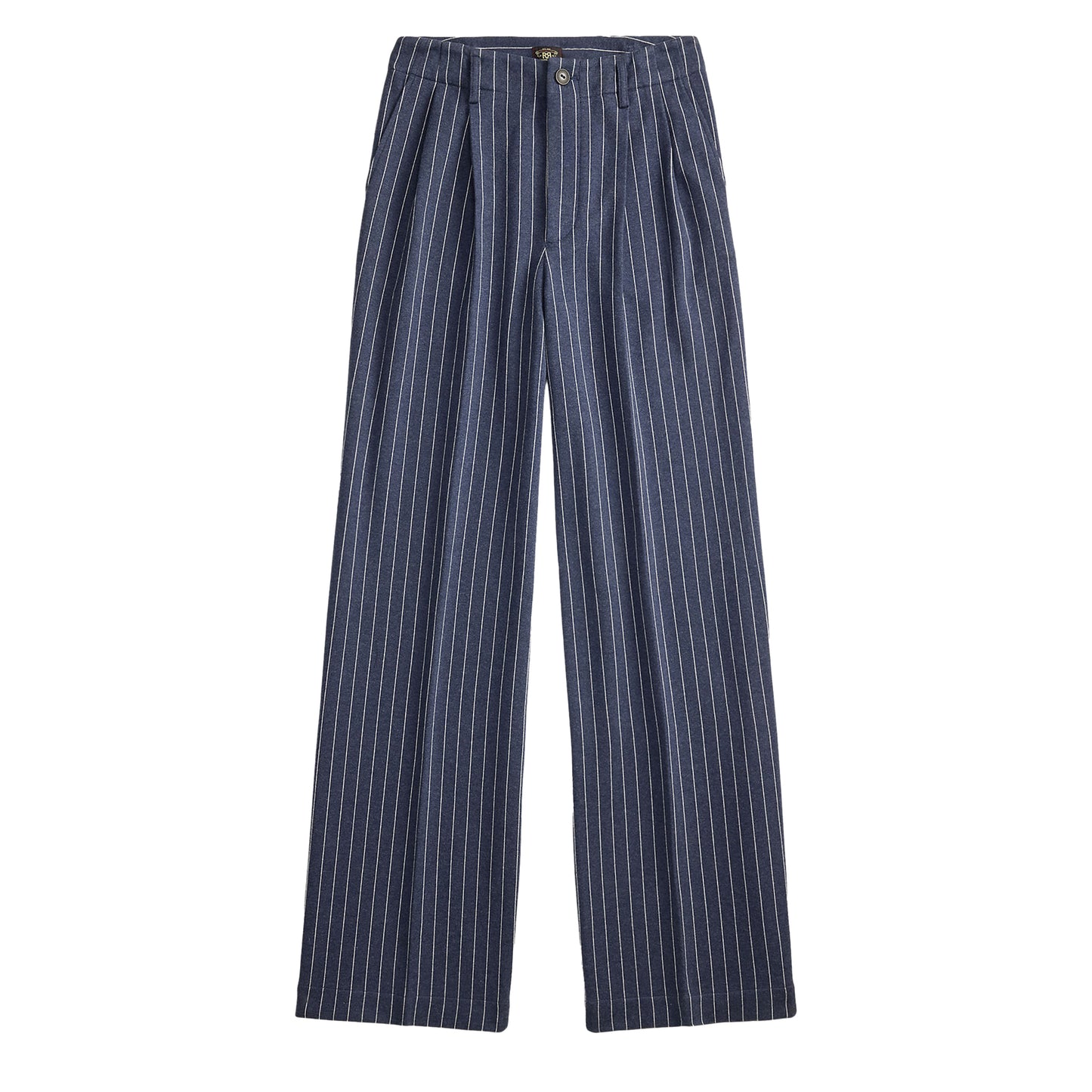 RRL By Ralph Lauren Womens Pinstripe Double-Knit Trouser Navy / White