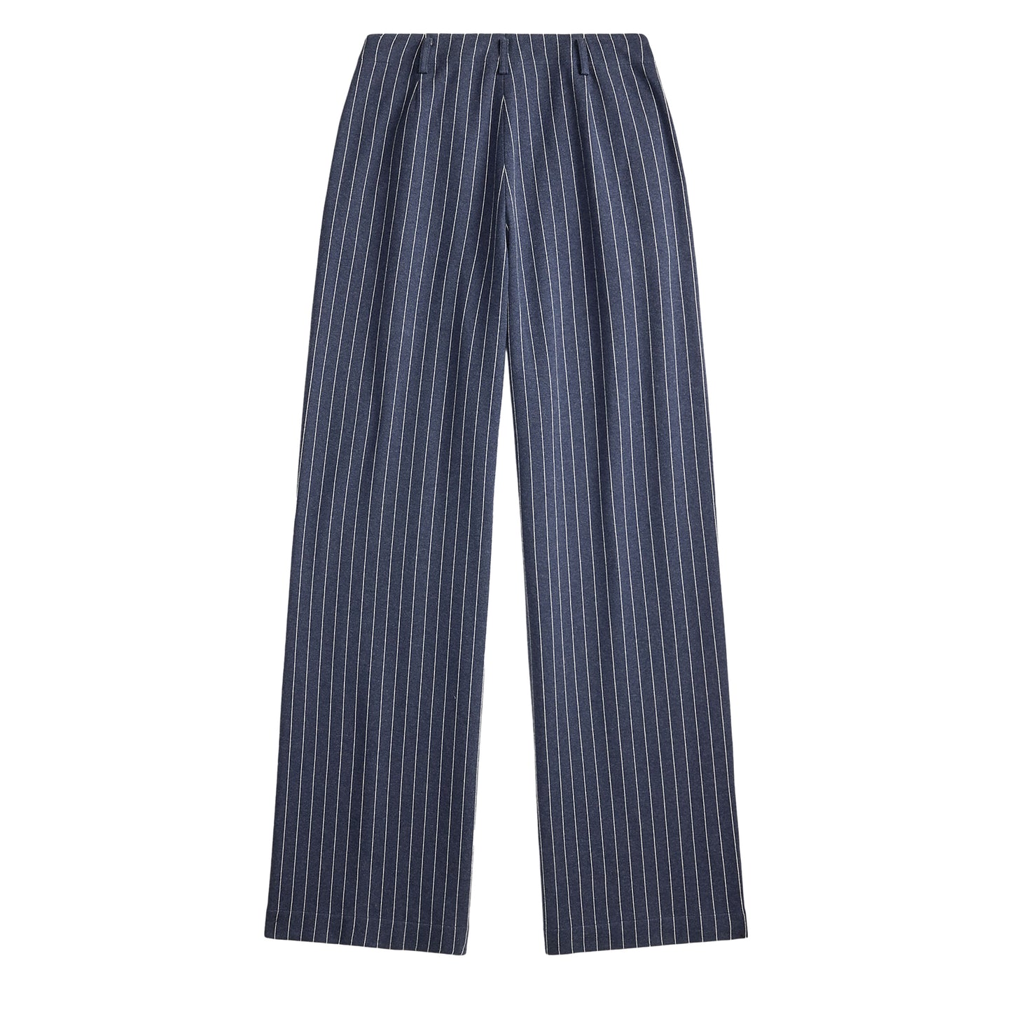 RRL By Ralph Lauren Womens Pinstripe Double-Knit Trouser Navy / White