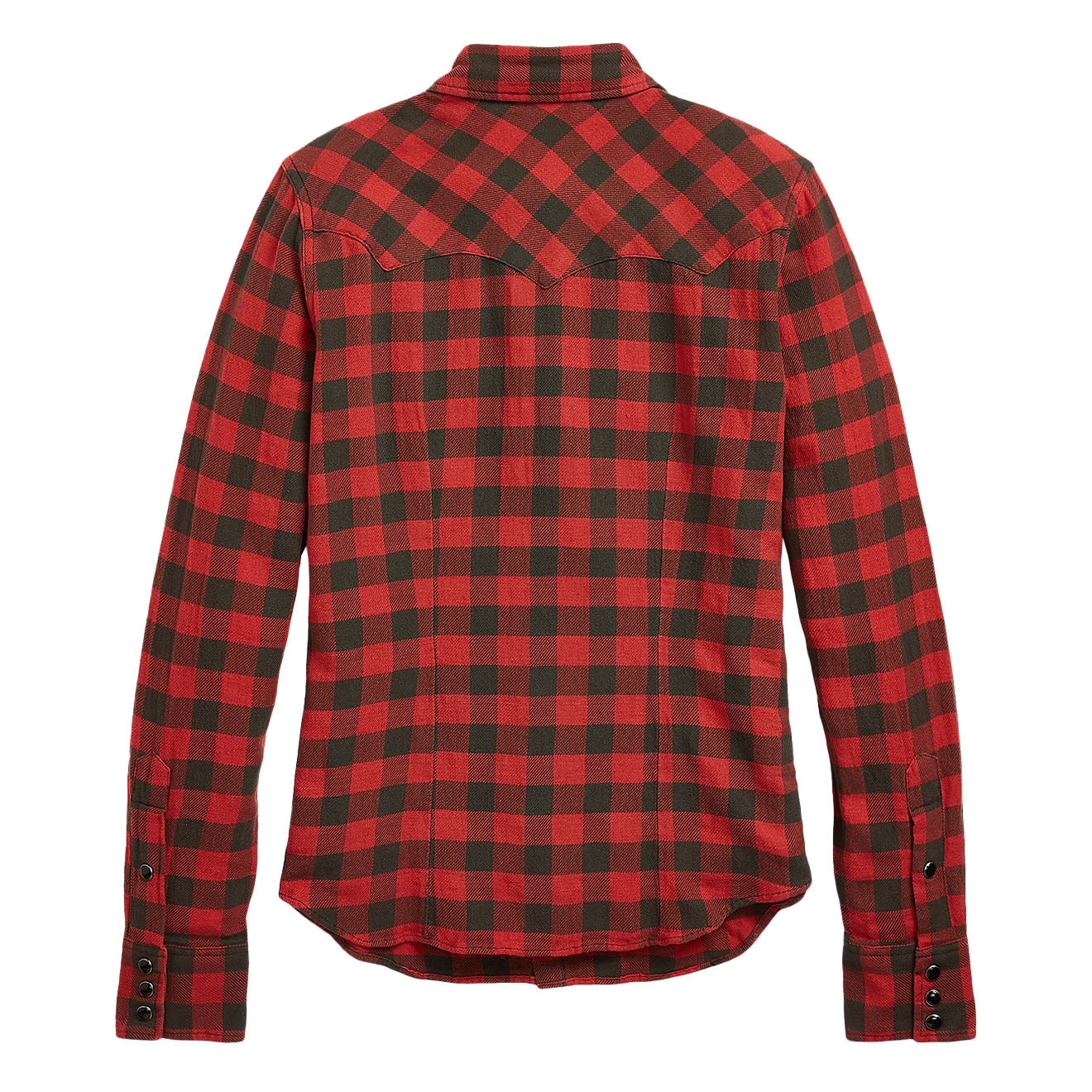 RRL By Ralph Lauren Womens Plaid Cotton-Linen Western Shirt RL-100 Red/Black - The Sporting Lodge