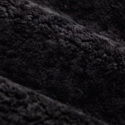 RRL By Ralph Lauren Womens Shearling-Panelled Boucle Jacket Charcoal / Black