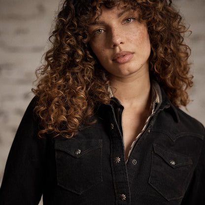 RRL By Ralph Lauren Womens Stiles Jacket Unlined Shirt Jacket Vintage Black - The Sporting Lodge