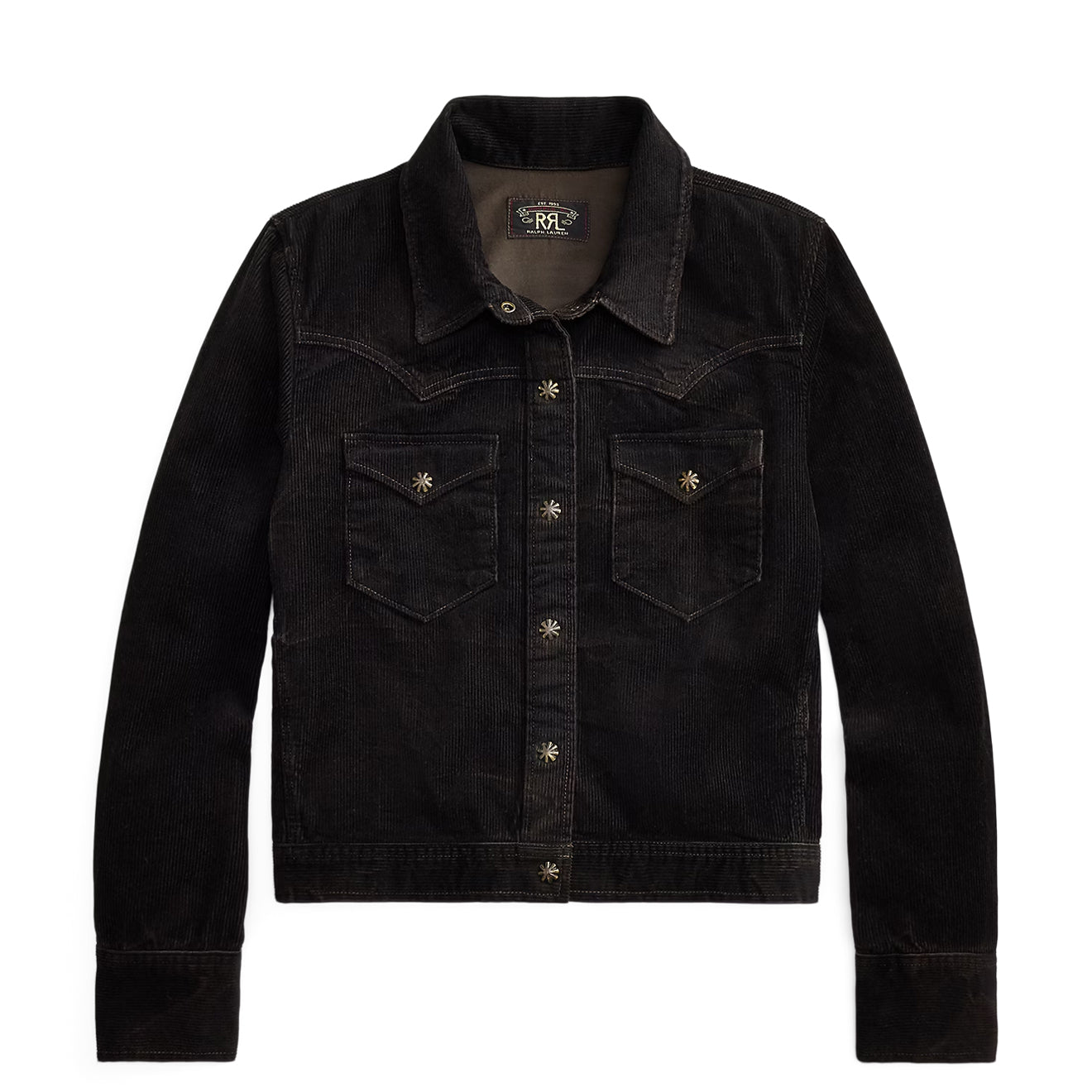 RRL By Ralph Lauren Womens Stiles Jacket Unlined Shirt Jacket Vintage Black - The Sporting Lodge