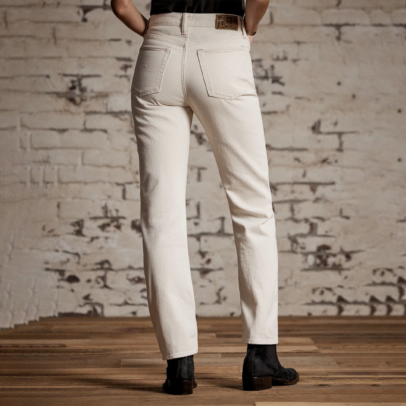 RRL By Ralph Lauren Womens Straight Leg Full Length Straight Seeded Natural - The Sporting Lodge