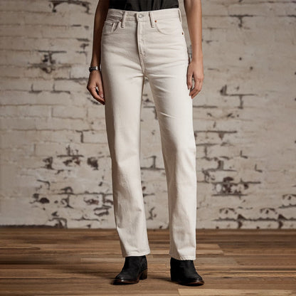 RRL By Ralph Lauren Womens Straight Leg Full Length Straight Seeded Natural - The Sporting Lodge