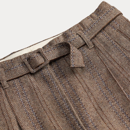 RRL By Ralph Lauren Womens Woven Wide Leg Pants Brown / Multi