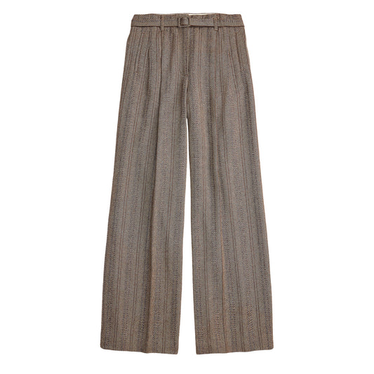 RRL By Ralph Lauren Womens Woven Wide Leg Pants Brown / Multi