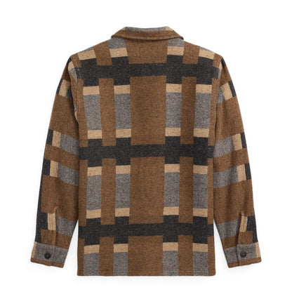 RRL By Ralph Lauren Wool Blend Jacquard Shirt Blue Multi