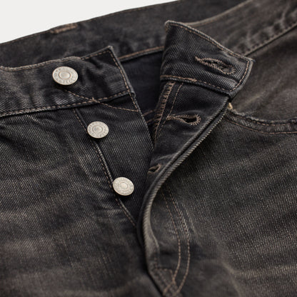 RRL By Ralph Lauren Woven Skinny Jeans Studded Distressed Black
