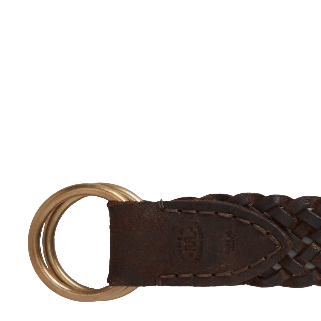 RRL by Ralph Lauren Braided Leather Belt Dark Brown - The Sporting Lodge