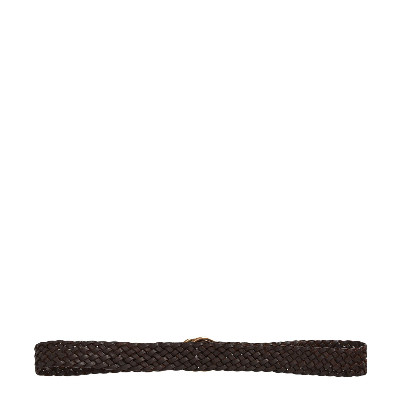 RRL by Ralph Lauren Braided Leather Belt Dark Brown - The Sporting Lodge