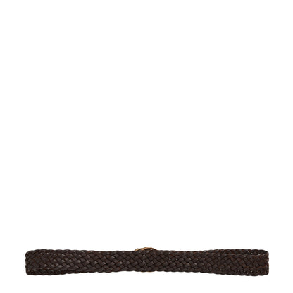 RRL by Ralph Lauren Braided Leather Belt Dark Brown - The Sporting Lodge