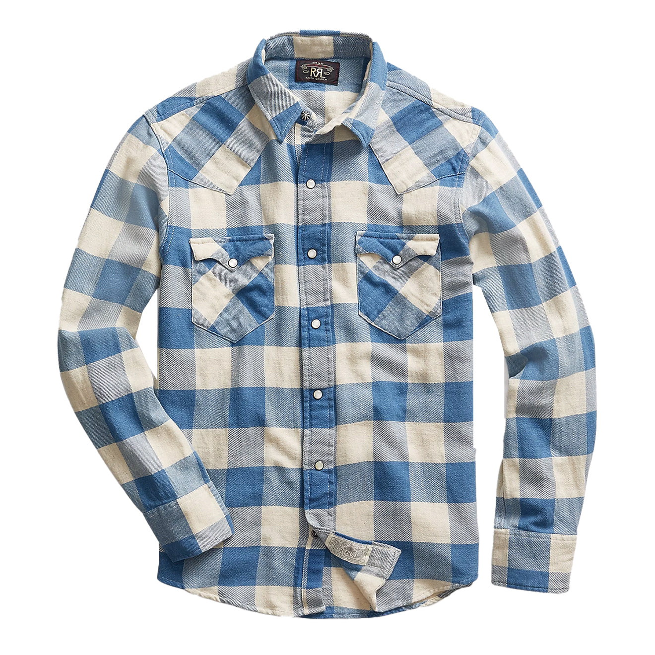 RRL by Ralph Lauren Buffalo L/S Workshirt Indigo / Cream - The Sporting Lodge