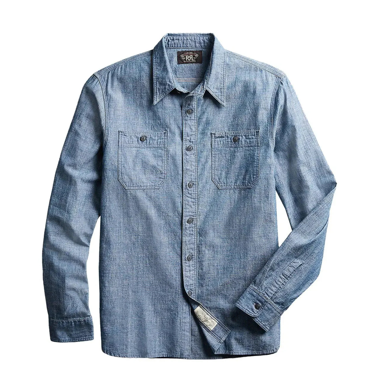 RRL by Ralph Lauren Cameron Workshirt Chambray L/S Rinse - The Sporting Lodge
