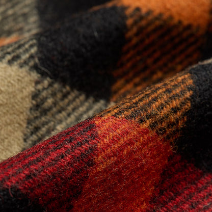 RRL by Ralph Lauren Checked Wool Overshirt Red / Orange Multi - The Sporting Lodge