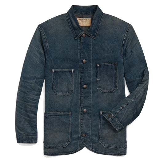 RRL by Ralph Lauren Cotton-Linen Denim Engineer Jacket Torrington Wash - The Sporting Lodge